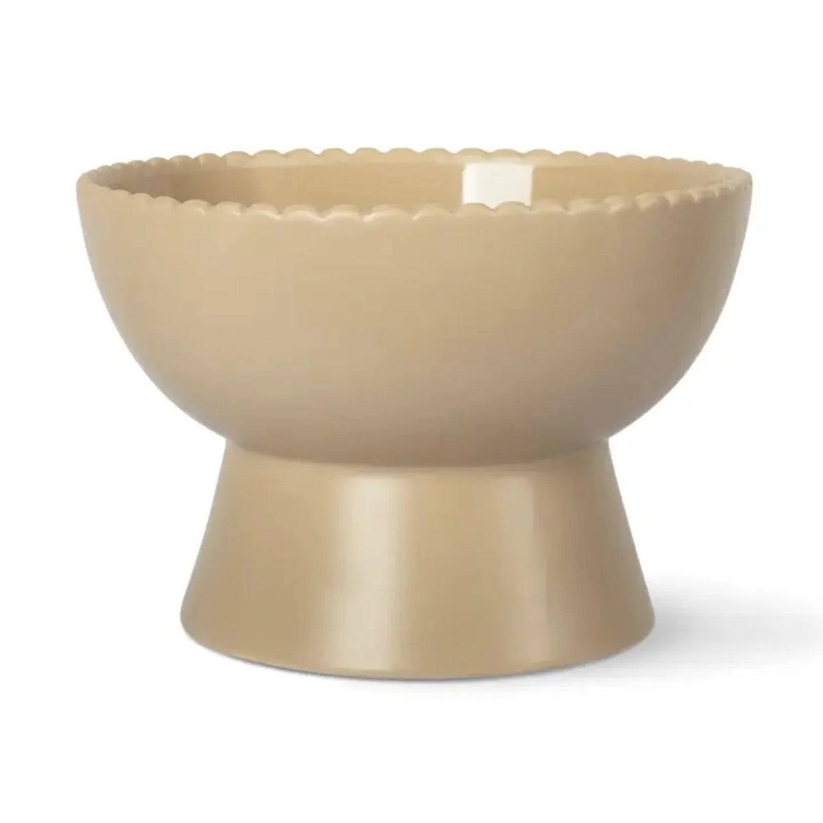 Fringe Scalloped Stone SM Raised Feeder