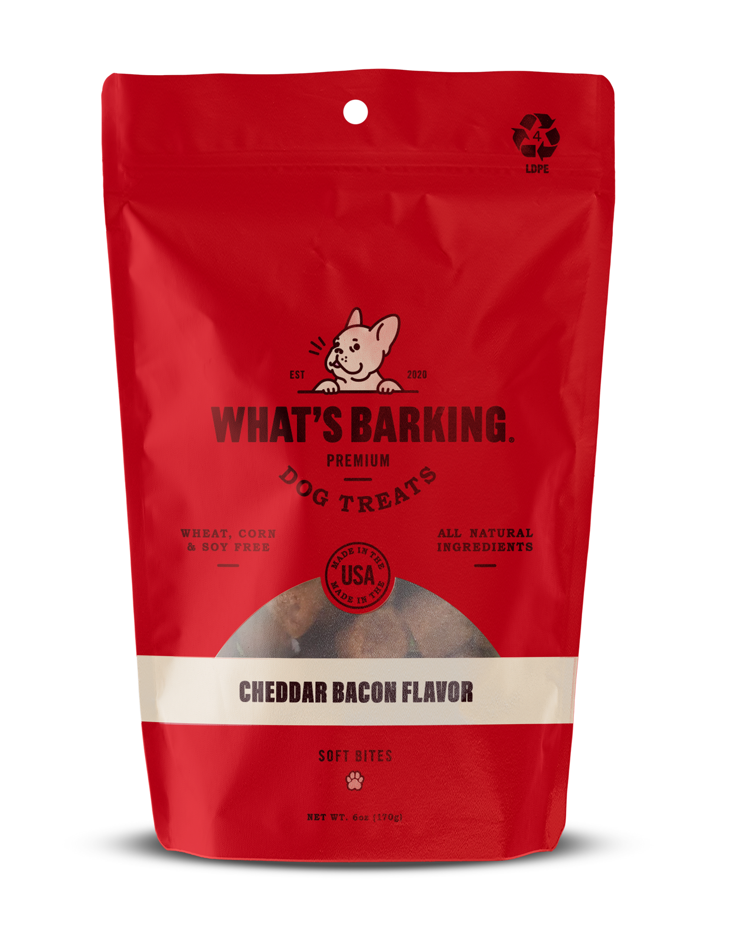 WHATS BARKING CHEDDAR BACON 6OZ