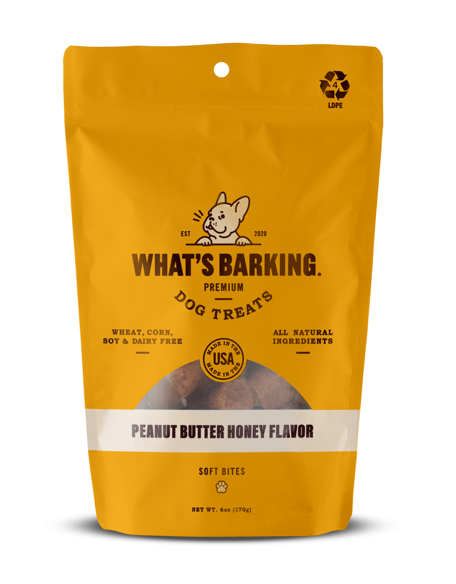 WHATS BARKING PEANUT BUTTER HONEY 6OZ