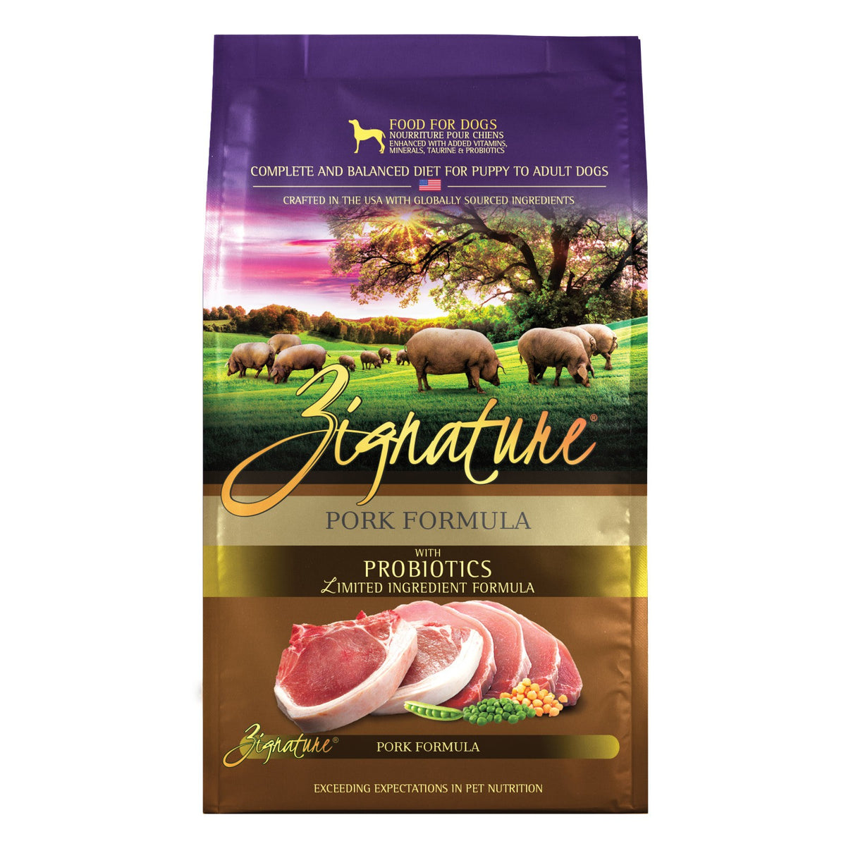 Zignature Pork Formula, front of package