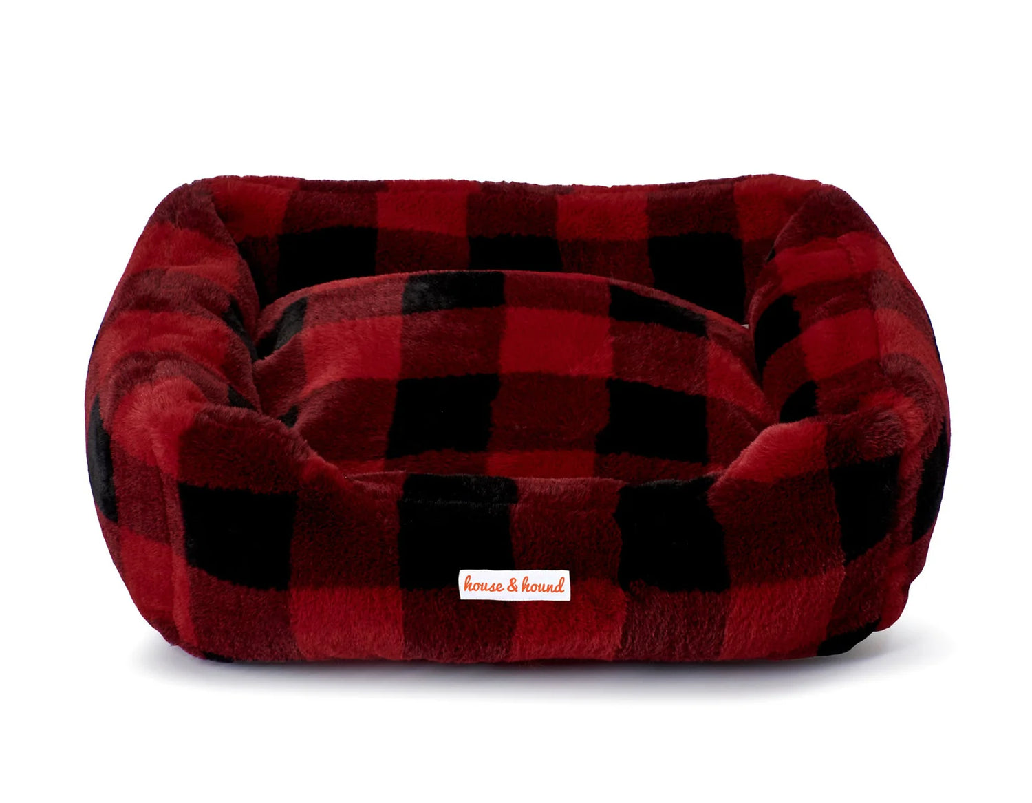J&amp;B MINK PLAID BED RED/BLK MEDIUM