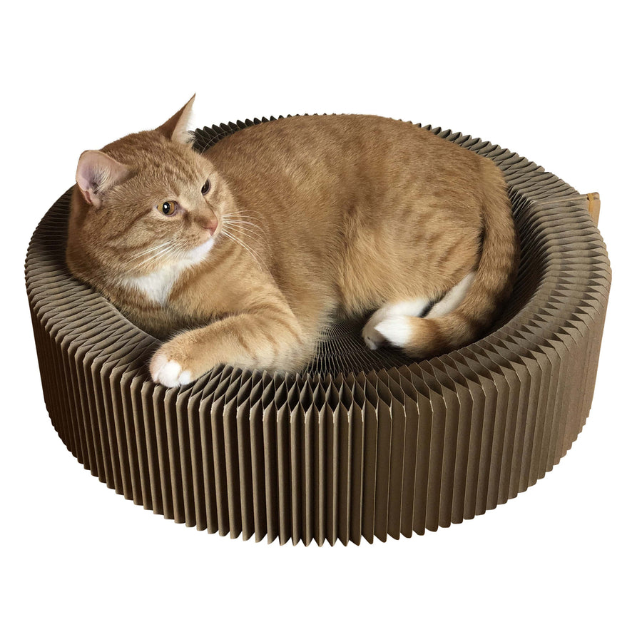 Travel Cat Accordian Travel Cardboard Bed &amp; Scratcher