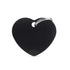 MyFamily basic big aluminum black heart ID tag