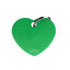 MyFamily basic big aluminum green heart ID tag