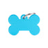 MyFamily basic big aluminum light blue bone ID tag