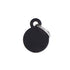 My Family small round black aluminum pet ID tag