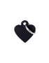 MyFamily basic small aluminum black heart ID tag