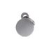 MyFamily basic small aluminum gray circle ID tag