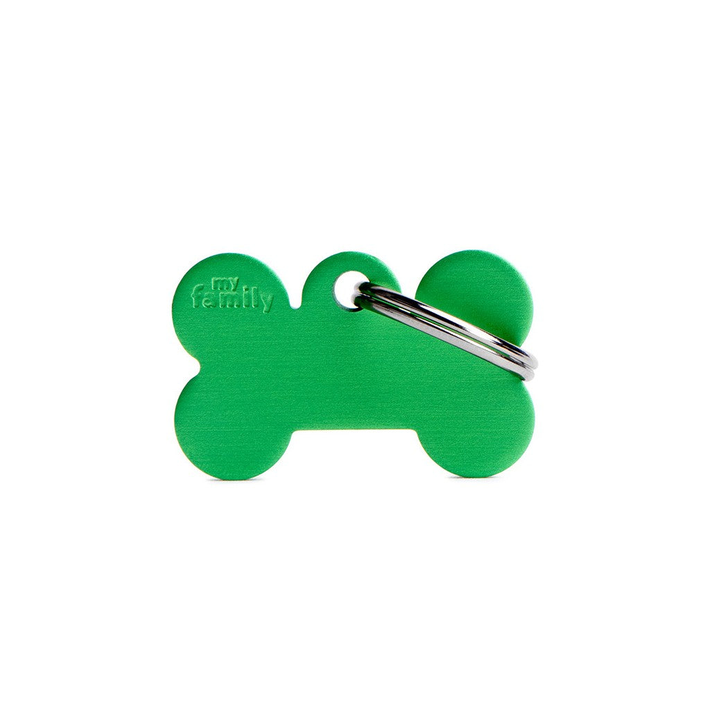 MyFamily basic small aluminum green bone ID tag