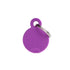 MyFamily basic small aluminum purple circle ID tag