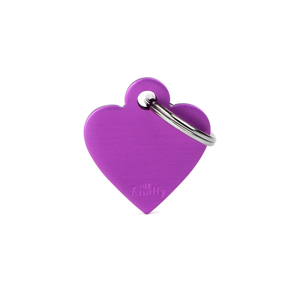 MyFamily basic small aluminum purple heart ID tag