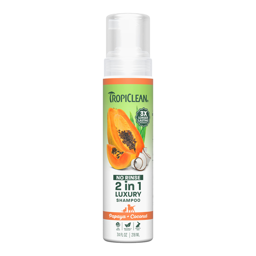 TropiClean Waterless Shampoo Papaya &amp; Coco 7.4 oz