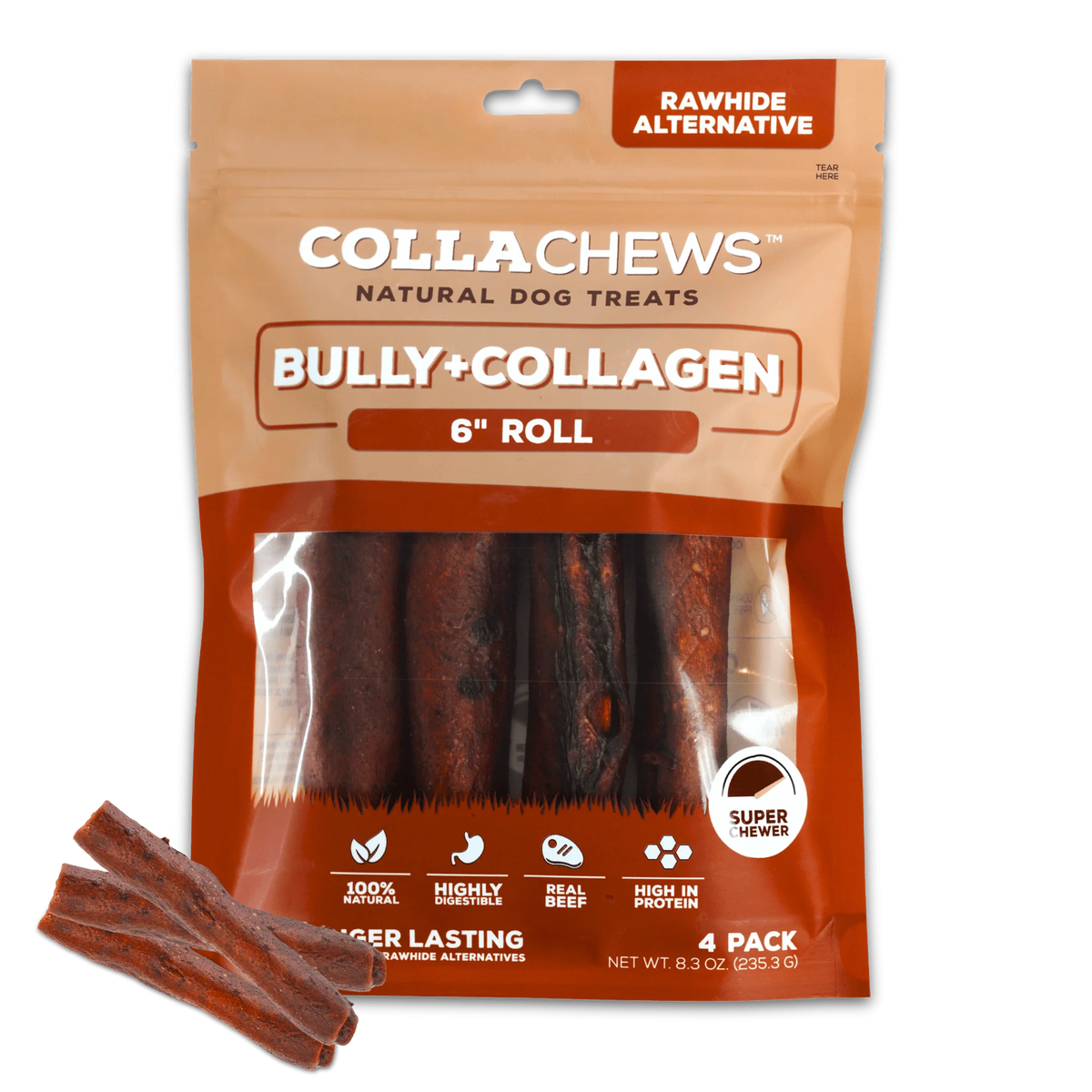 Collachews Bully 6" 4 ct