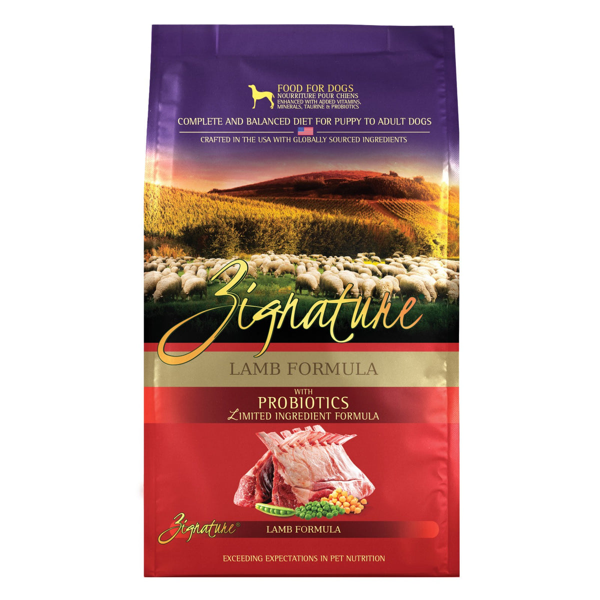 Zignature Lamb Formula, front of package