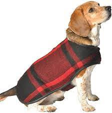 Chilly Dog Red Plaid Blanket Coat