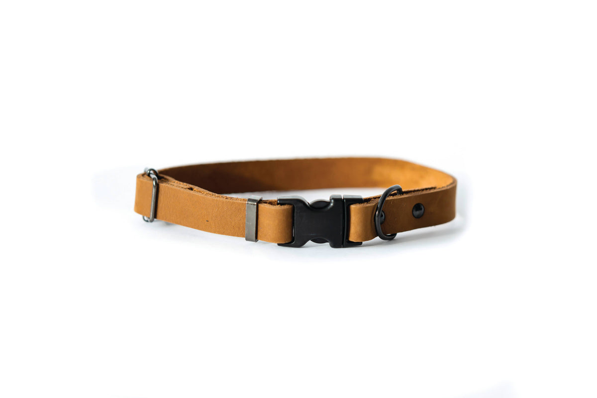 Eurodog Sport Soft Leather Collar Bark Brown Large