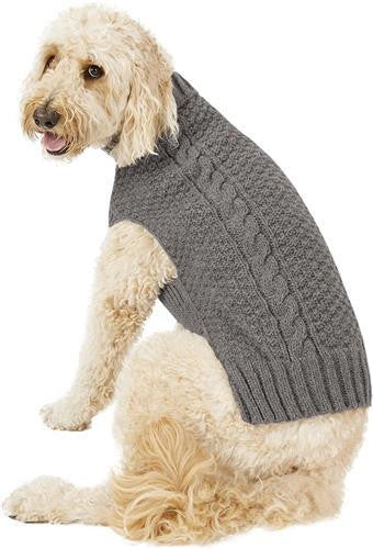 Chilly Dog Grey Cable Knit Sweater