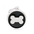 MyFamily classic big black circle with bone ID tag