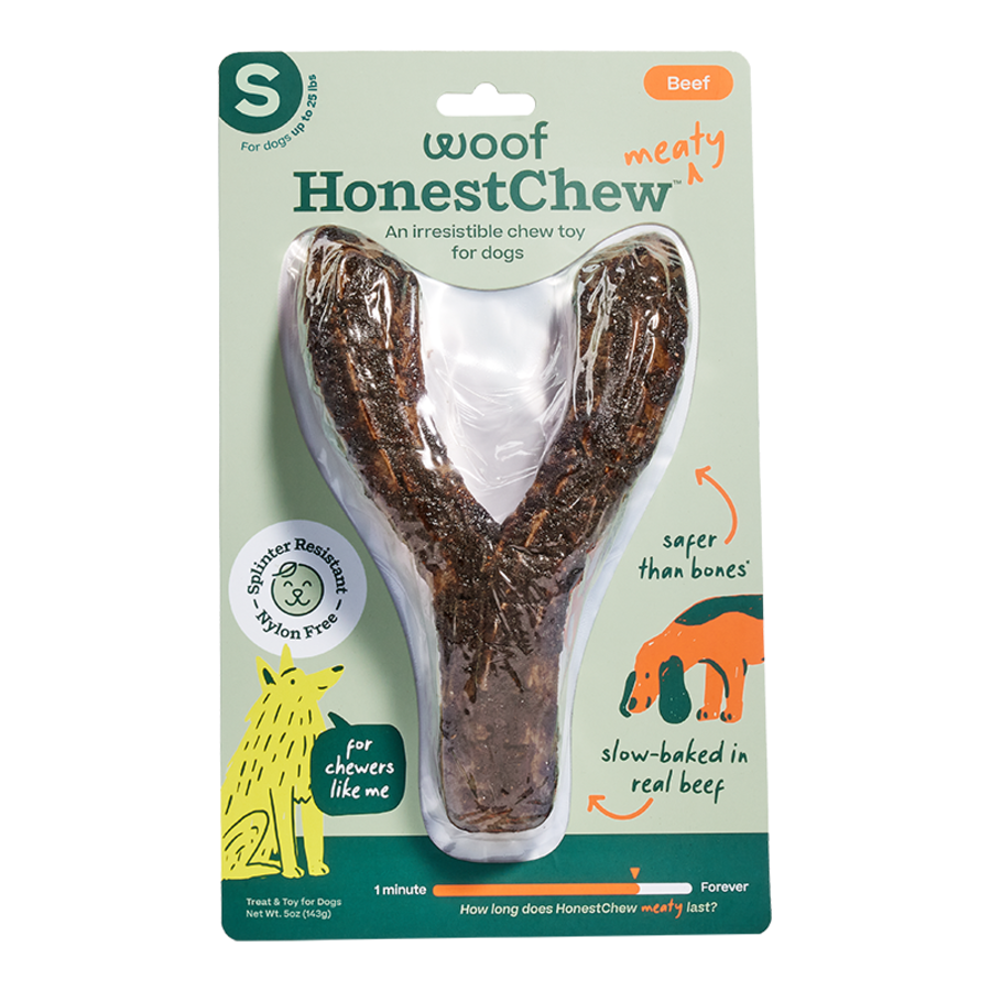 WOOF DOG HONESTCHEW MEATY YGNAWT CHEW SMALL