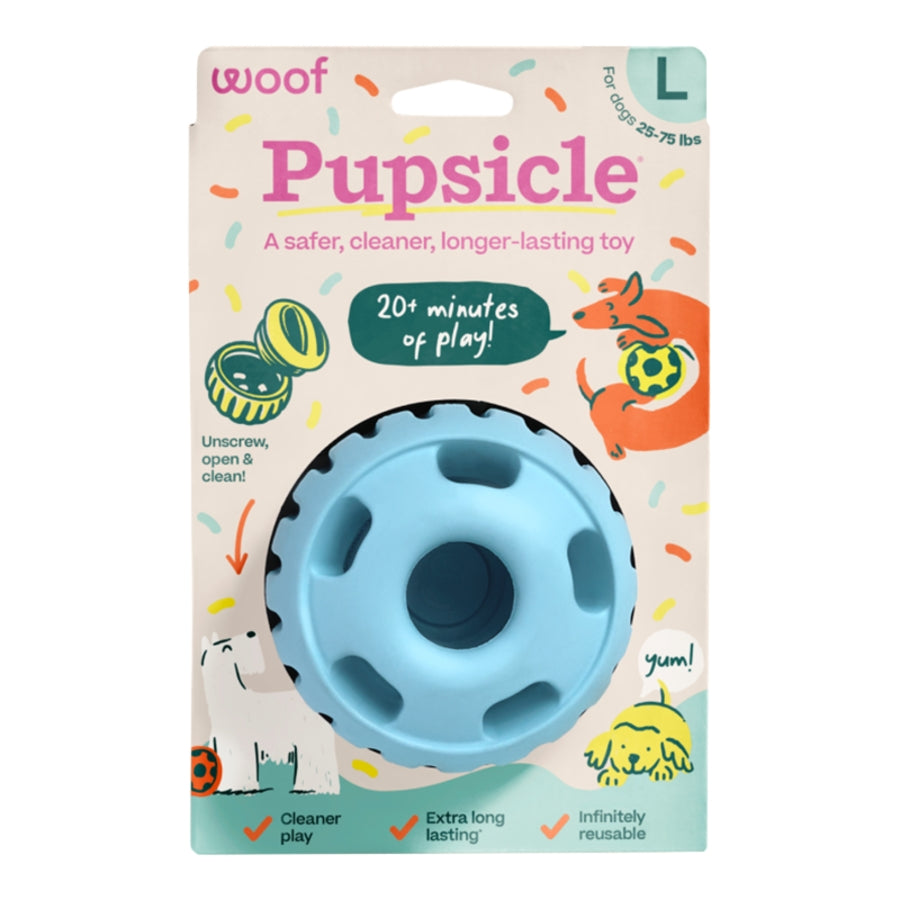 Woof Pupsicle Bday Blue Large