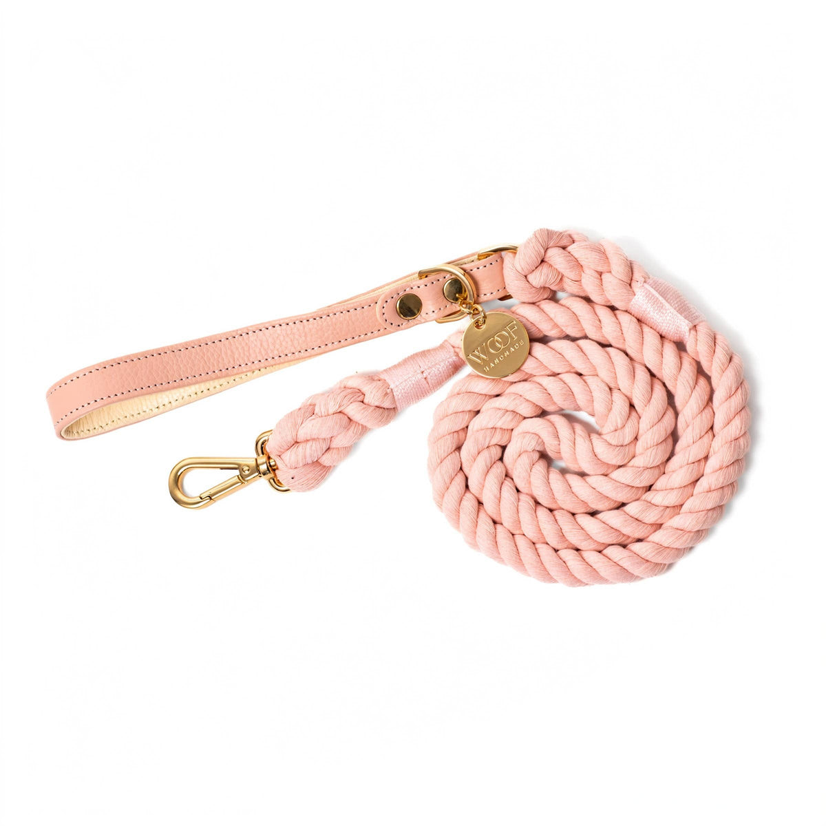 Neighbor Woof Blush Rope Leash