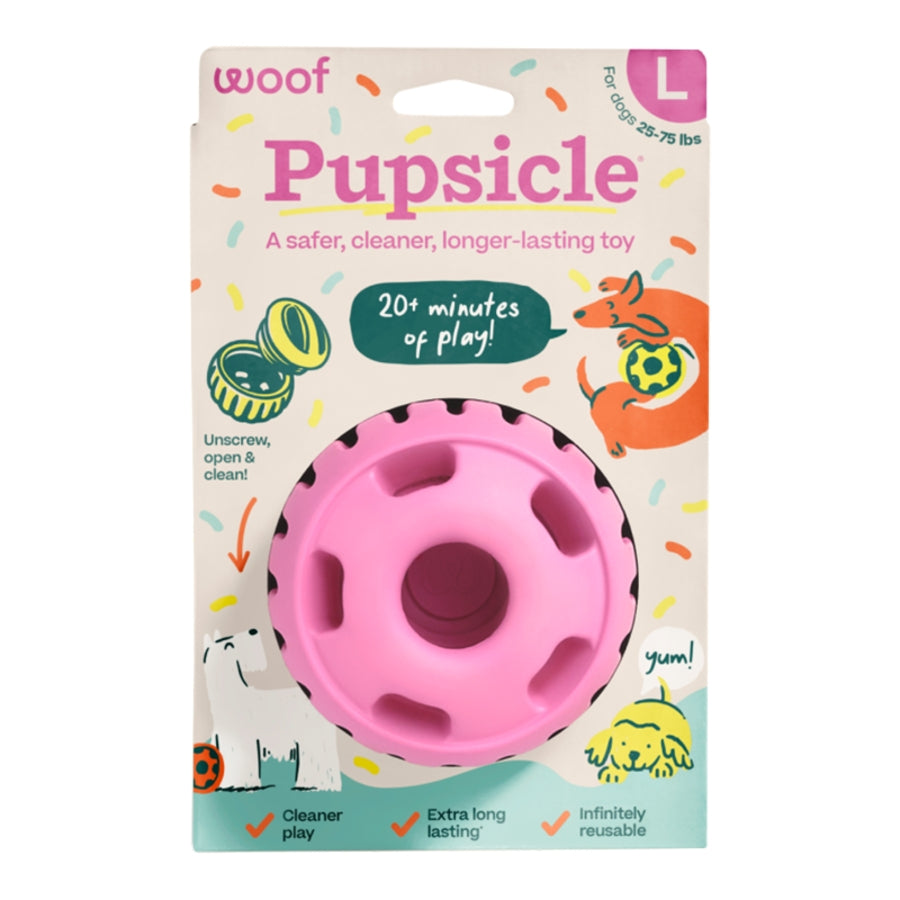 Woof Pupsicle Bday Pink Large
