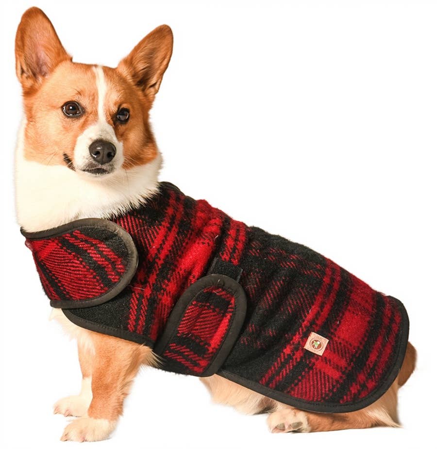 Chilly Dog Red Plaid Coat MD