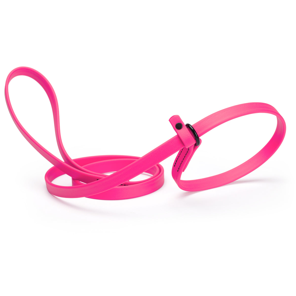 Dogline Biothane Waterproof Slip Lead 5/8x5 Neon Pink