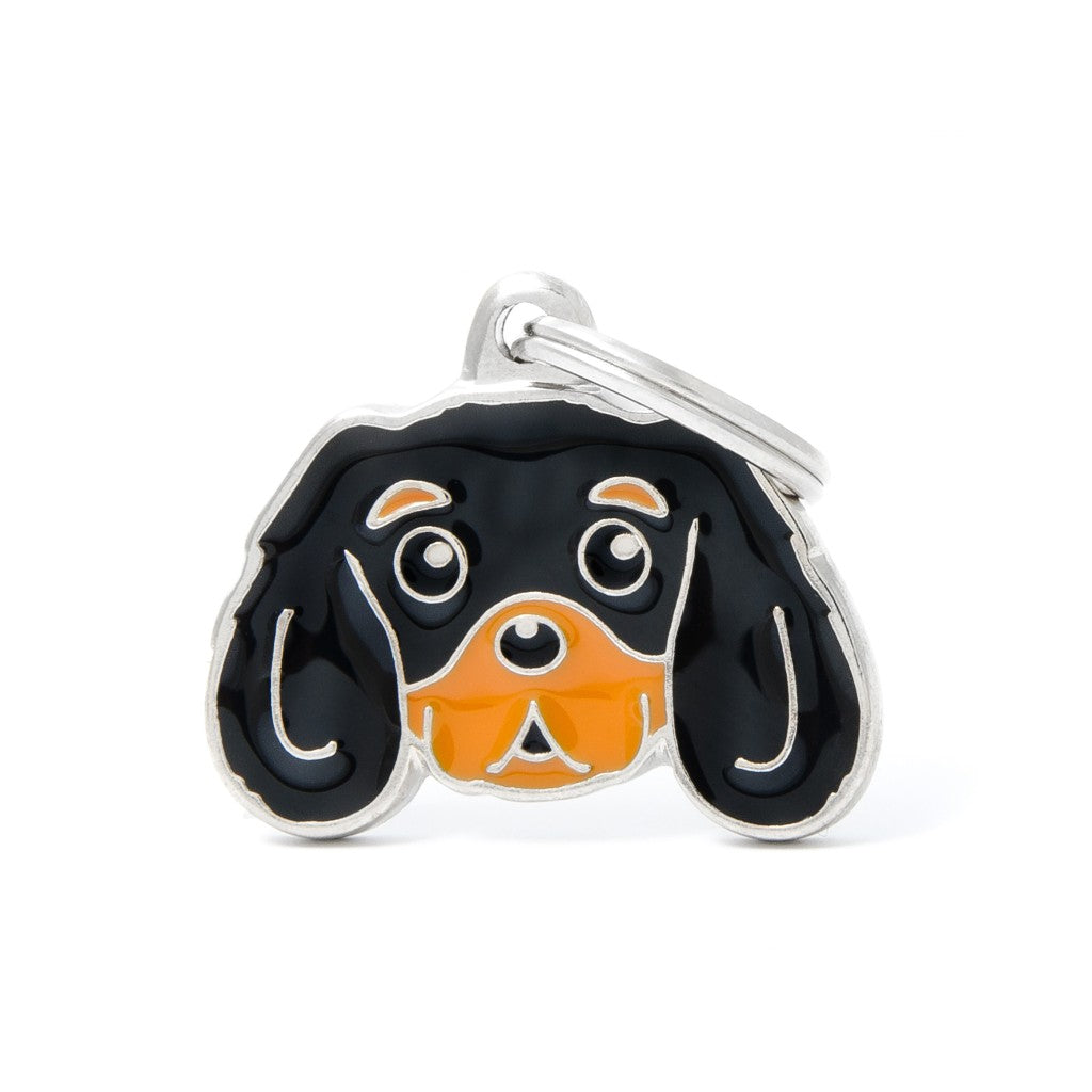 MyFamily friends black and tan cavalier king ID tag