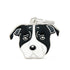 MyFamily friends black and white amstaff ID tag
