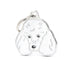 MyFamily friends white poodle ID tag