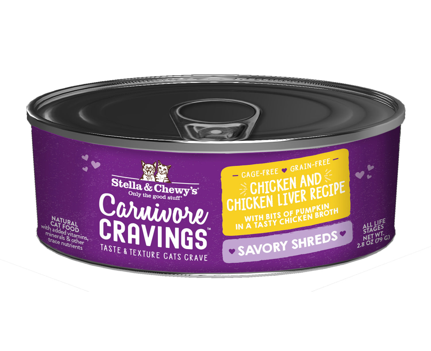 S&amp;C CAT CRAVINGS CHK LIVER SHREDS 2.8OZ CAN