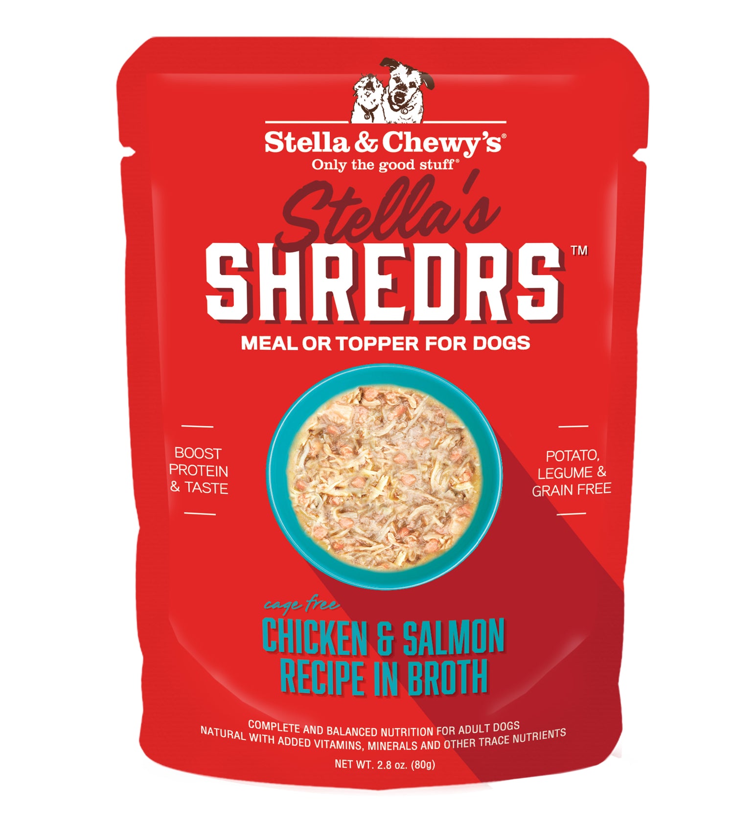 S&amp;C SHREDDERS CHK/SALM POUCH 2.8OZ SINGLE