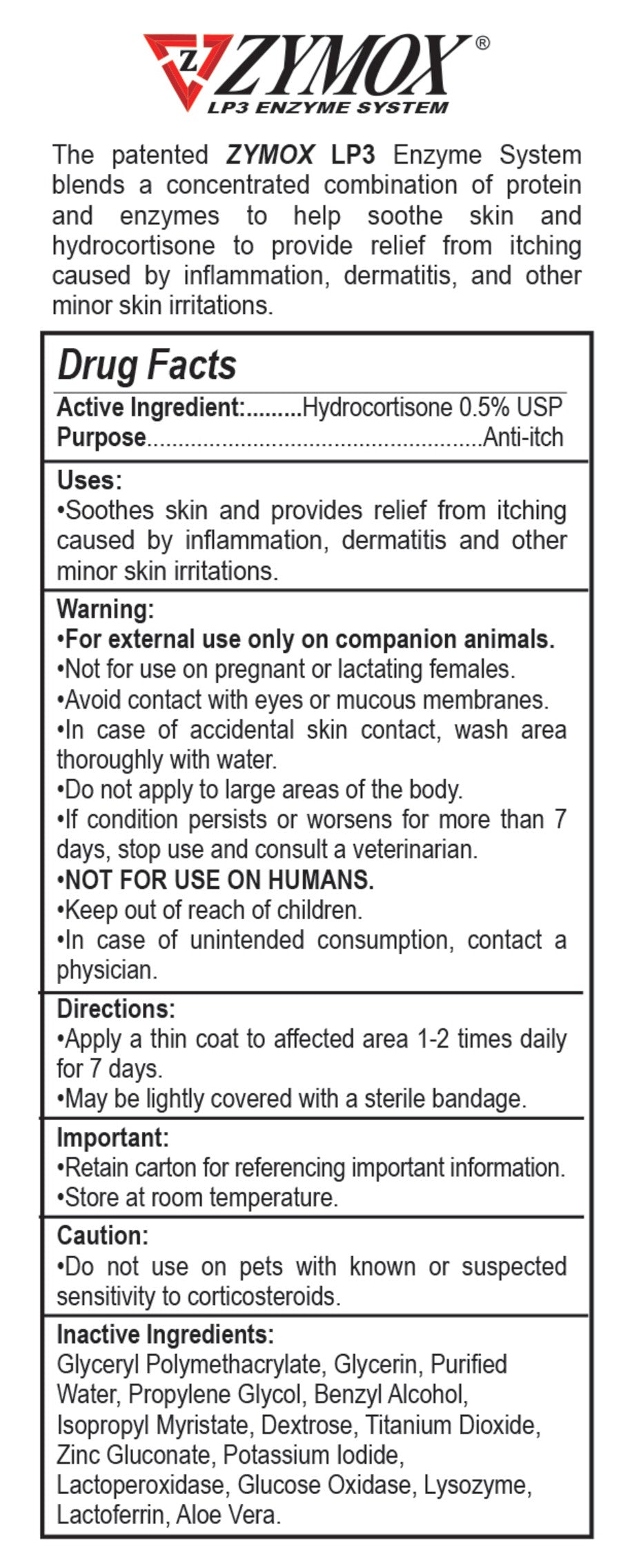 Zymox Topical Cream 1 oz