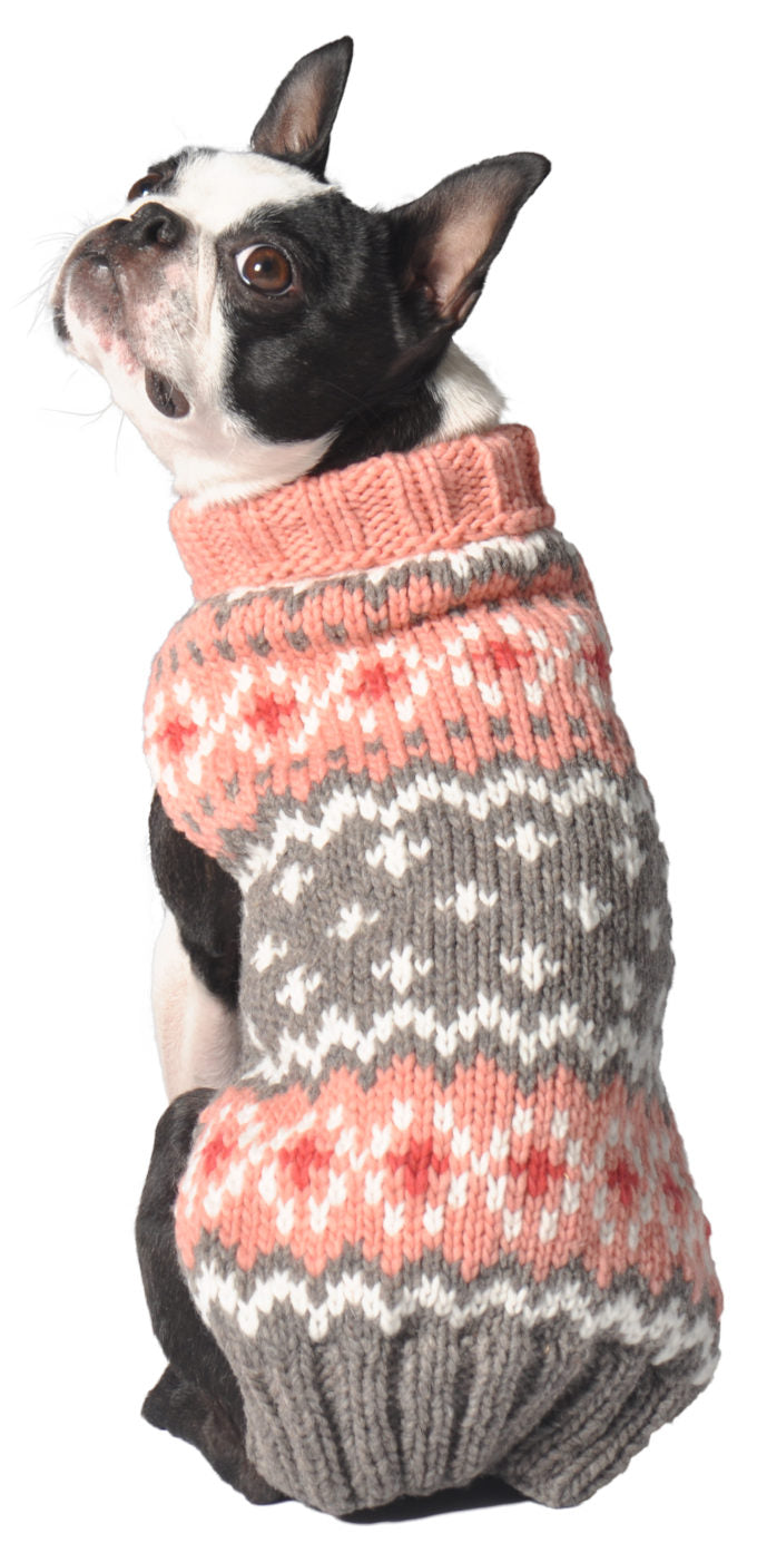 Chilly Dog Peach Fairisle Sweater