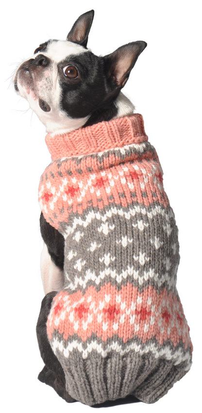 Chilly Dog Peach Fairisle Sweater