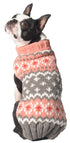 Chilly Dog Peach Fairisle Sweater