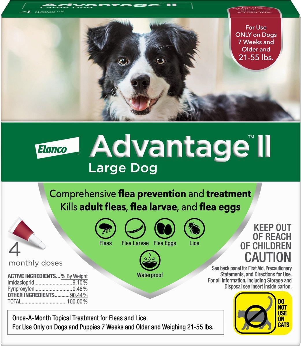 Advantage II 4-Month Treatment 21-55 lb Dogs