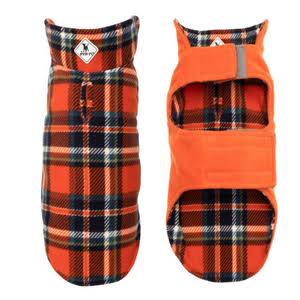 The Worthy Dog Fargo Fleece Jacket Orange Size 20