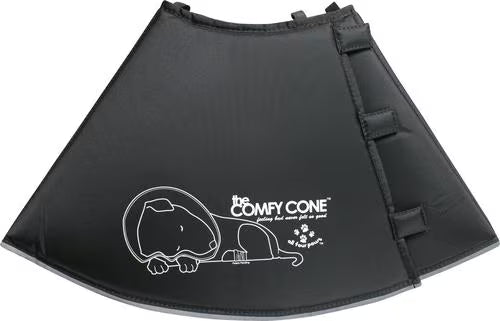 All Four Paws Comfy Cone Med Xlong BLK