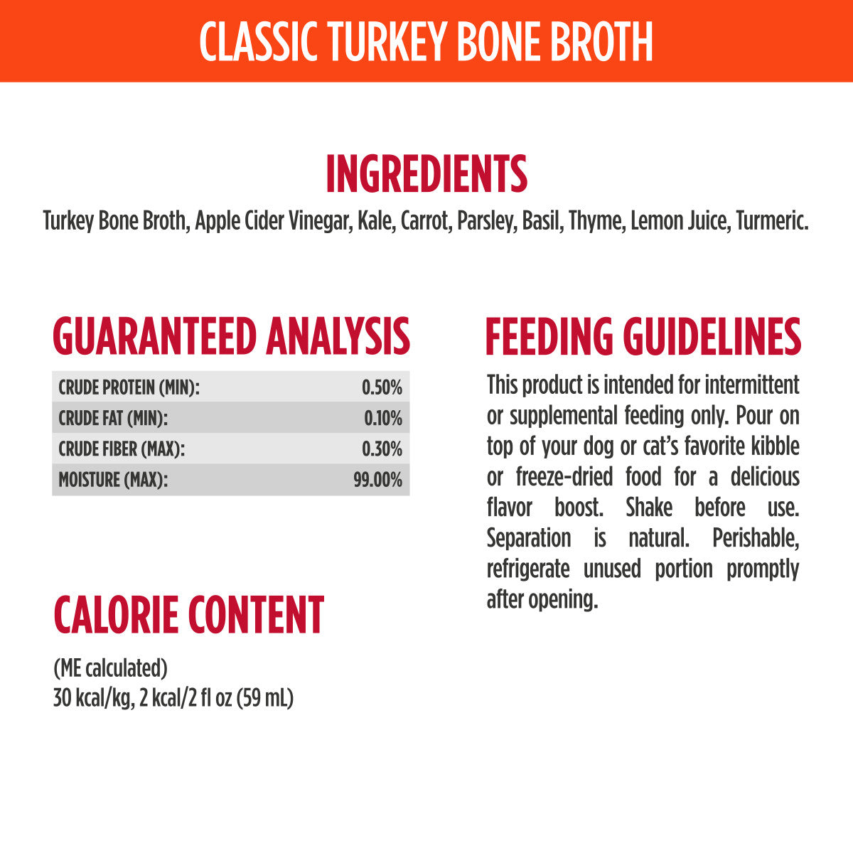 Nulo Bone Broth Turkey Recipe for Dogs &amp; Cats 20 fl oz ingredients and guaranteed analysis