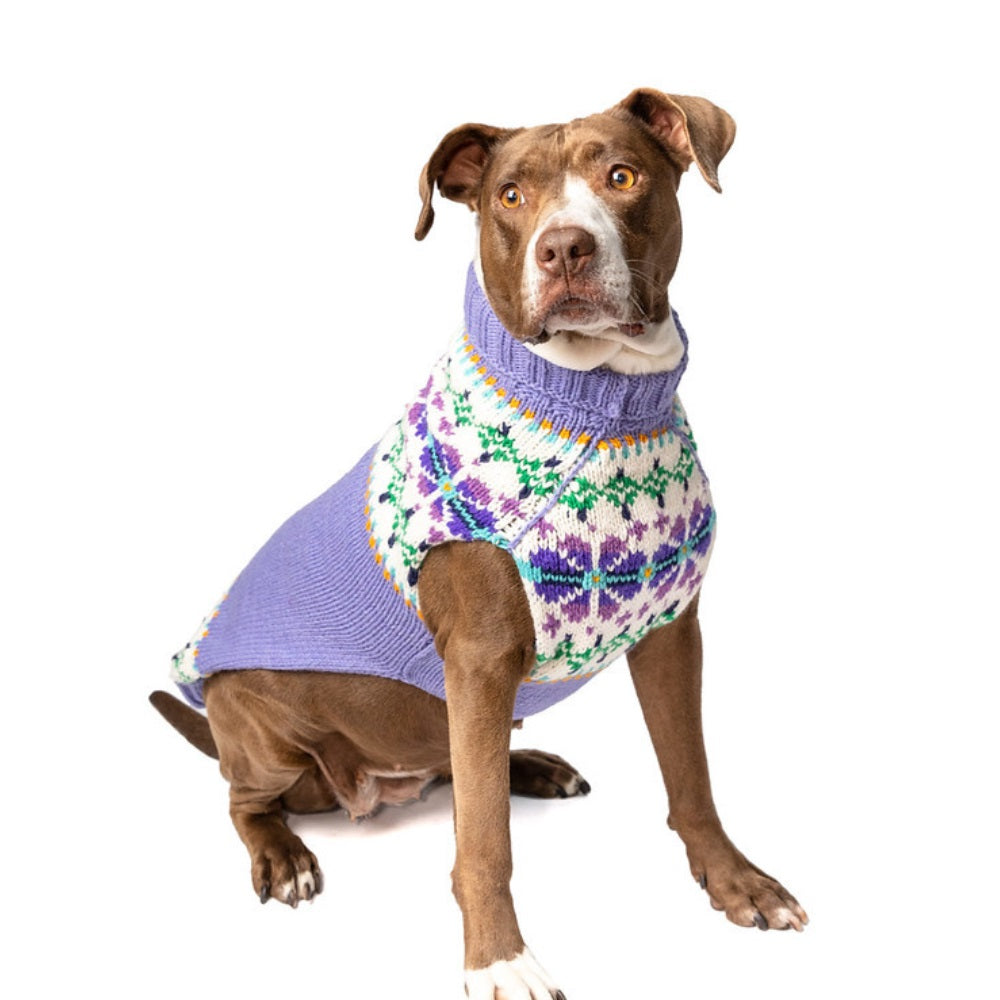 Chilly Dog Lavender Flowers Sweater