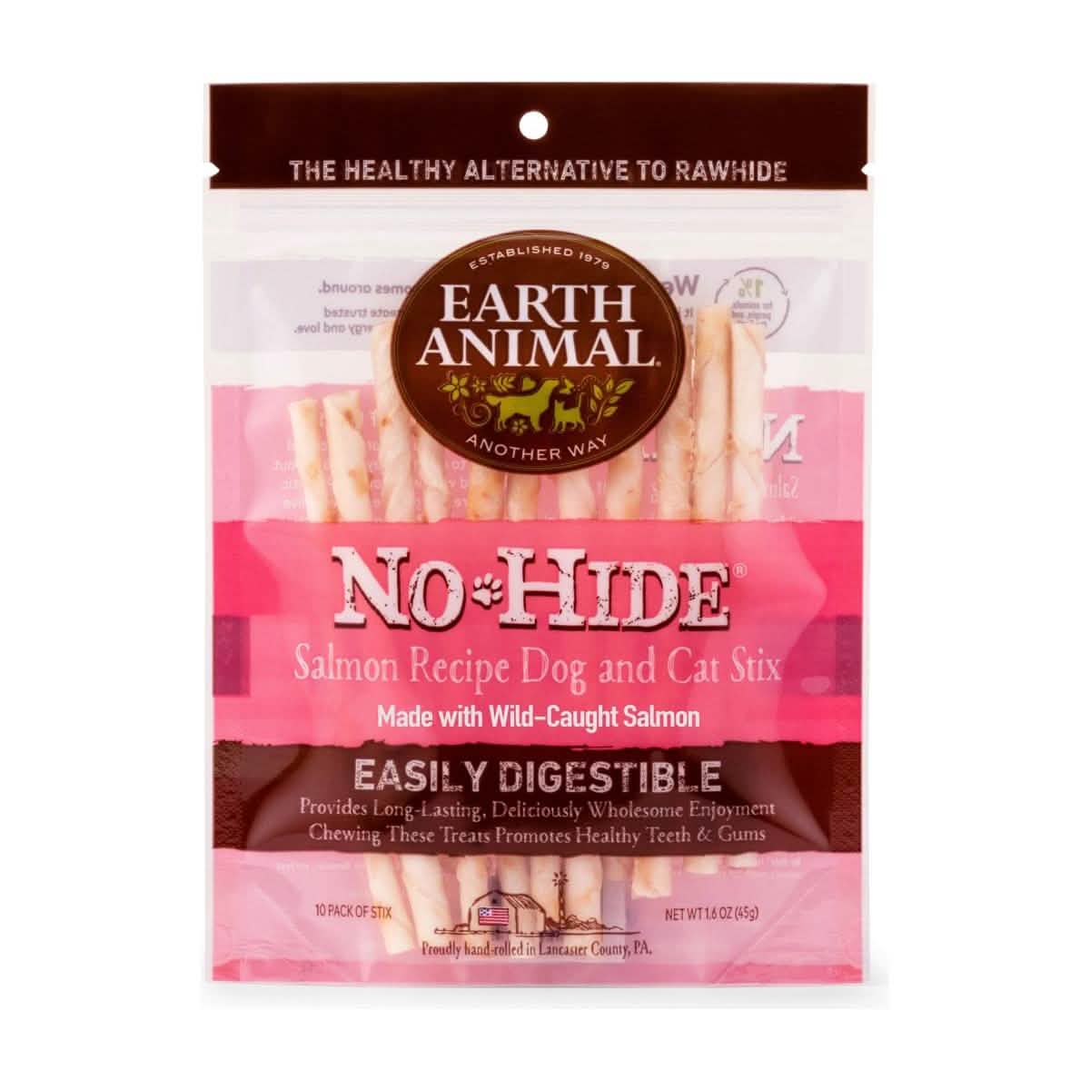 Earth Animal No-Hide Salmon Stix 10 pack