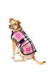 Chilly Dog Pink Plaid Blanket Coat