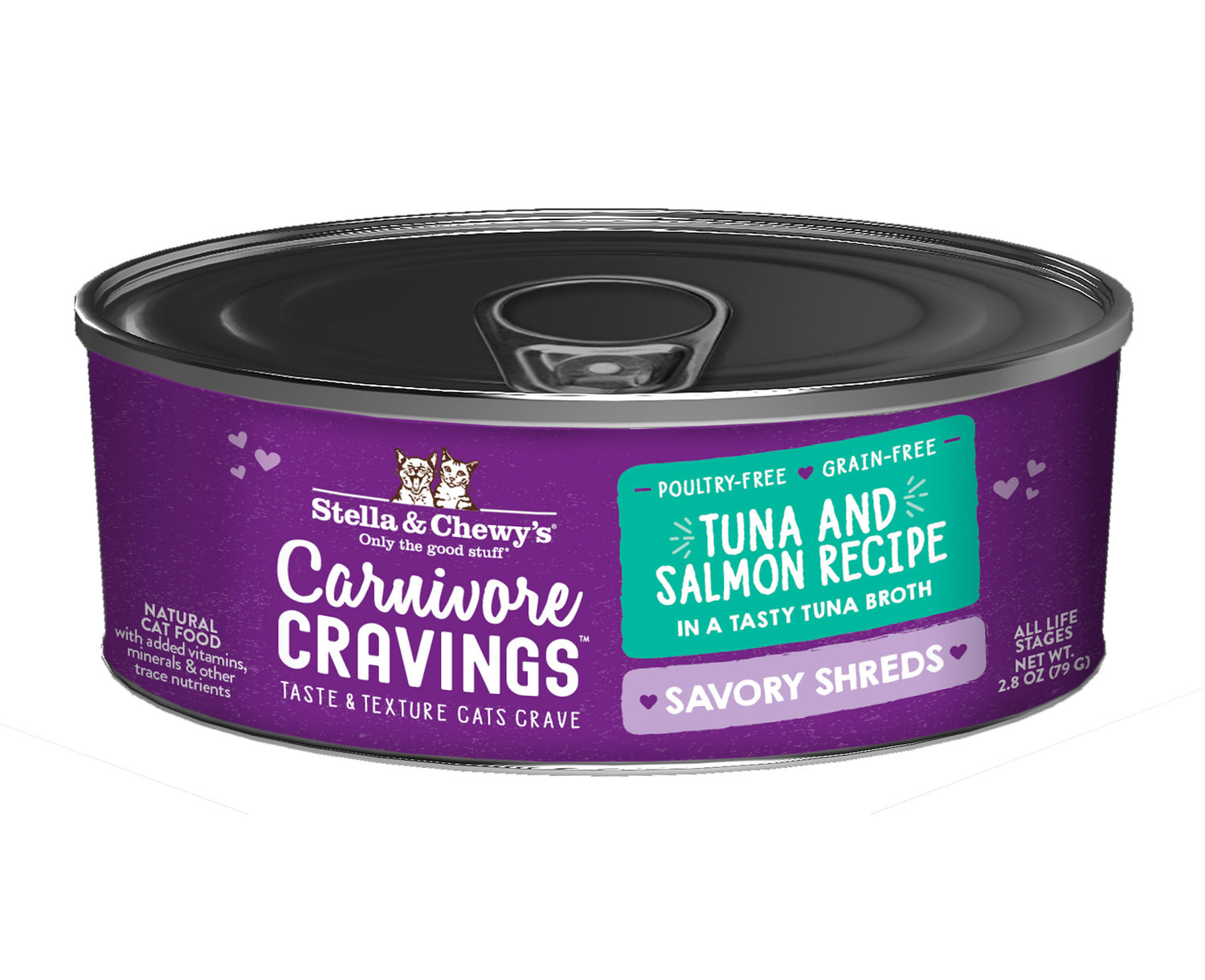 S&amp;C CAT CRAVINGS TUNA/SALM SHREDS 2.8OZ CAN