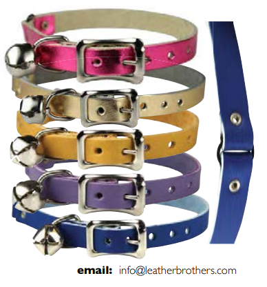 Leather Brothers Signature Leather Cat Collar