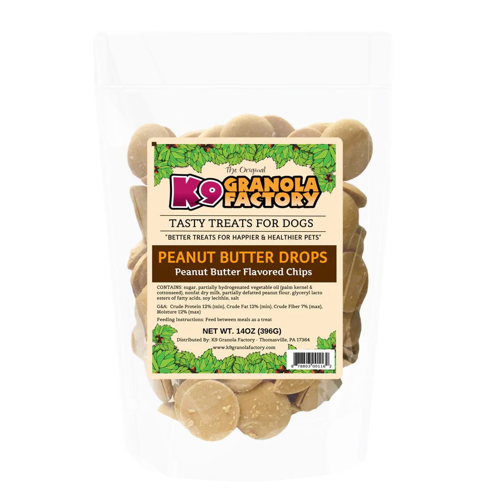 K9 GRANOLA YOGURT DROPS PEANUT BUTTER 14OZ