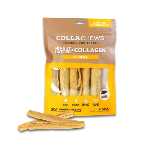 Collachews Peanut Butter 6" 4 ct