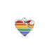 MyFamily rainbow small heart ID tag