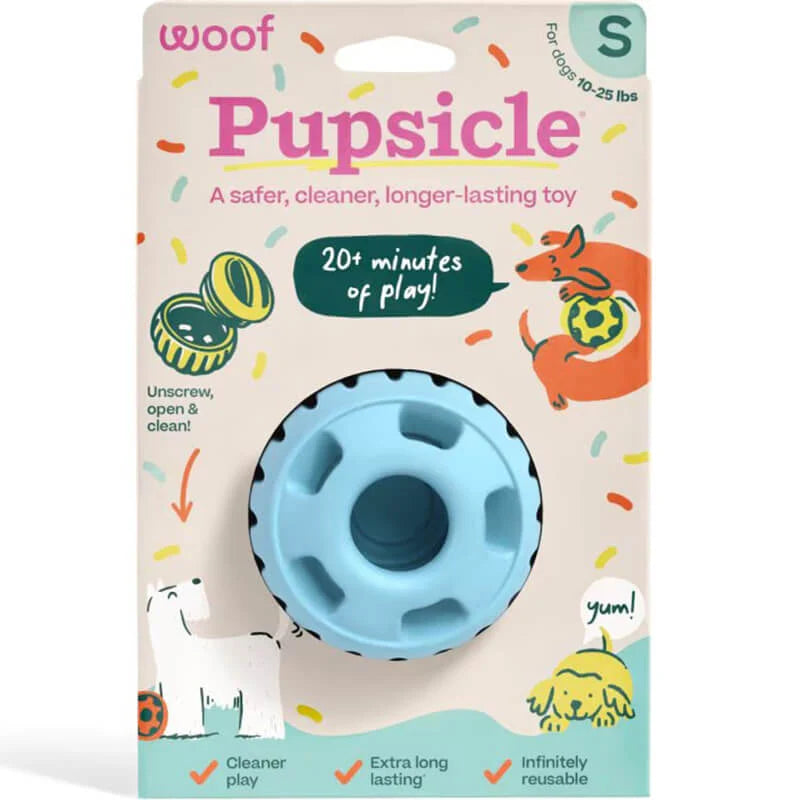 Woof Pupsicle Bday Blue Small